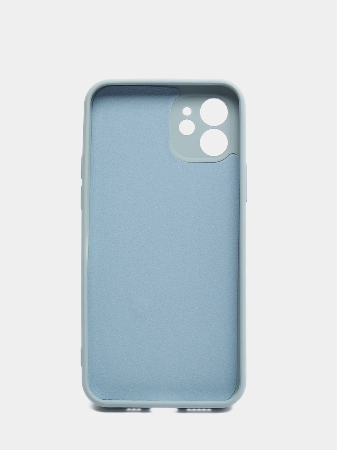 Небесно-голубой чехол для iPhone 12 с защитным стеклом в комплекте