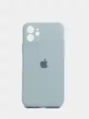 Небесно-голубой чехол для iPhone 12 с защитным стеклом в комплекте