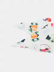 Индиго нагрудник слюнявчик на кнопках детский, бандана