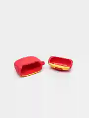 Бордовый чехол для беспроводных наушников на AirPods 4 mini TWS Pro 4 "Мультяшка"