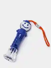 Синий фонарь ручной "Человечек", 1 LED, 2.2 х 8.2 см