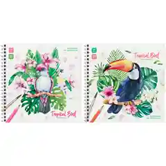 Синий скетчбук для акварели Tropical Bird, 20 листов, 190*190