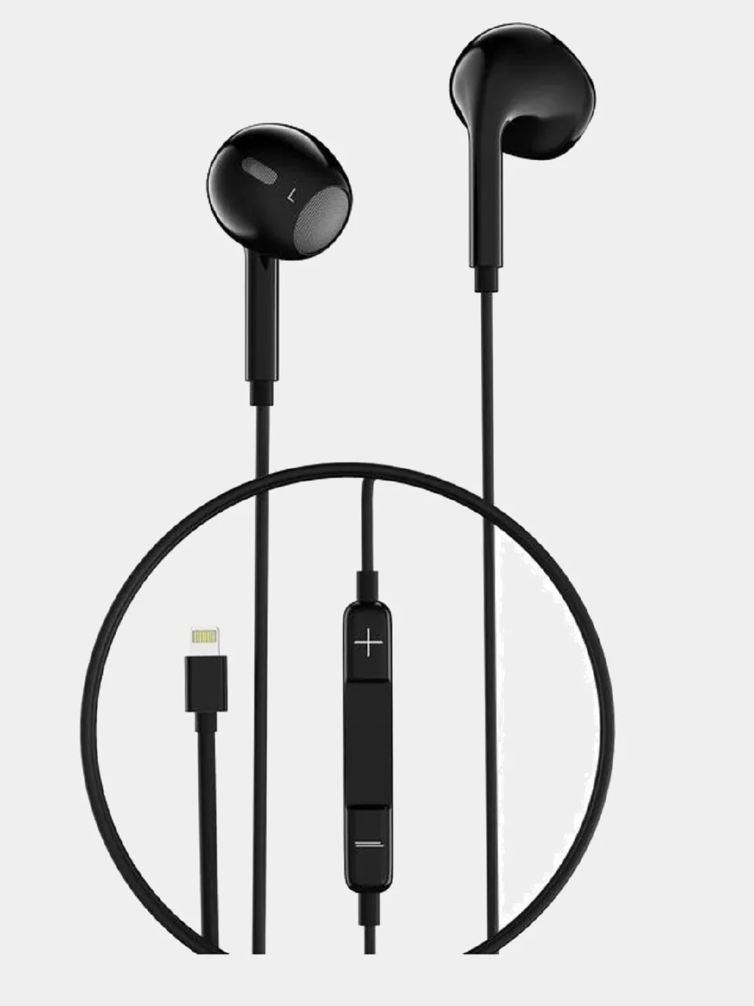 Черный perfeo наушники вкладыши c микрофоном REDONE 8pin-BT, белый, чёрный