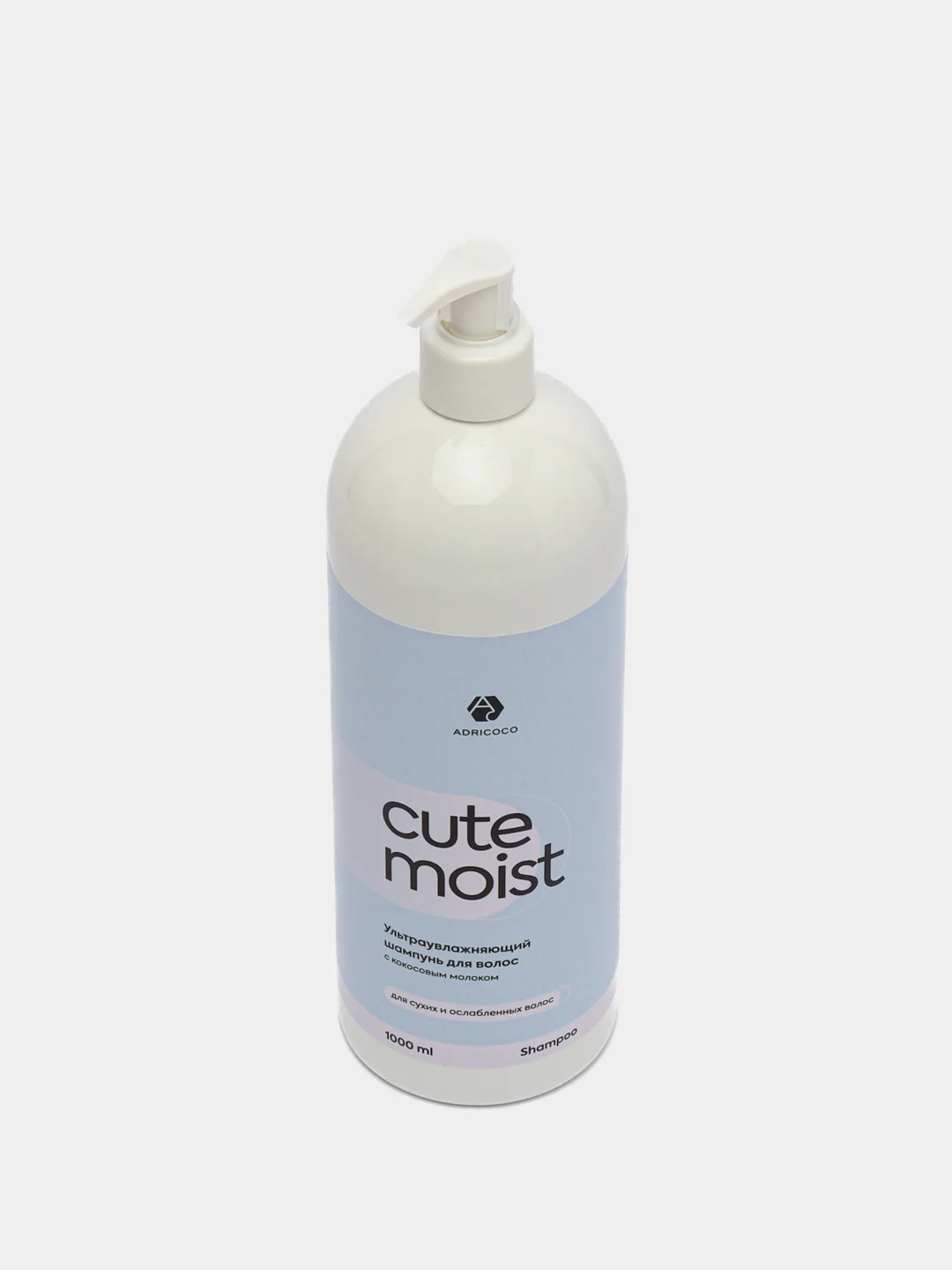 Шампунь для волос Adricoco Cute Moist, ультраувлажняющий, с кокосовым молоком, 1000 мл