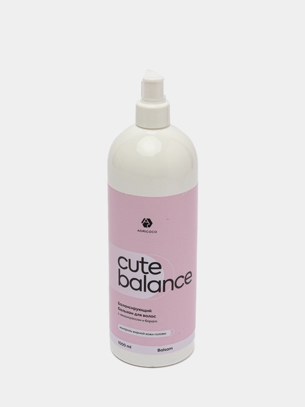 Бальзам для волос Adricoco Cute Balance, балансирующий, с лемонграссом и бораго, 1000 мл