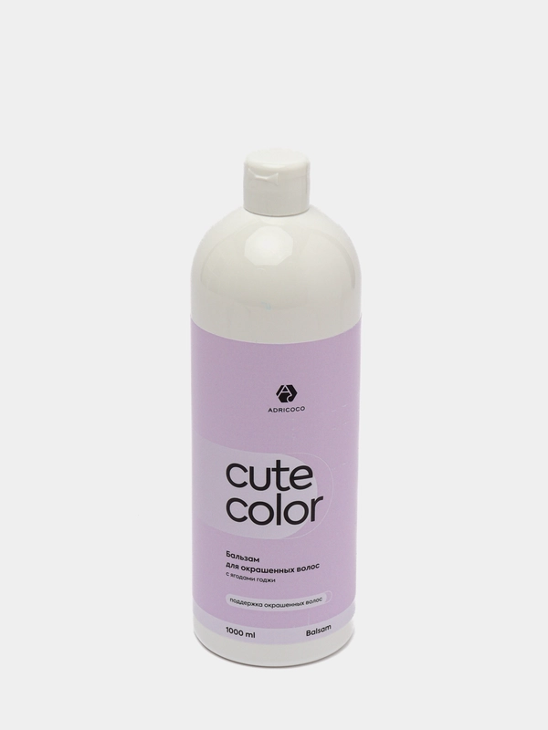 Бальзам для окрашенных волос Adricoco Cute Color, с ягодами годжи, 1000 мл