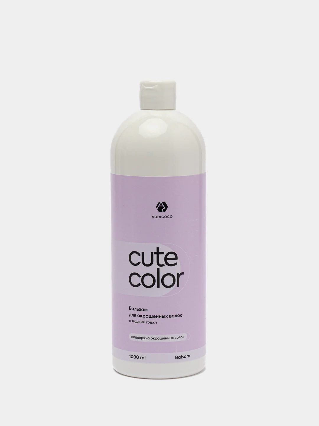 Бальзам для окрашенных волос Adricoco Cute Color, с ягодами годжи, 1000 мл