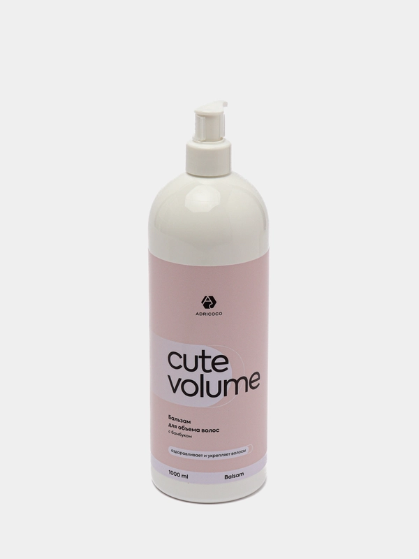 Бальзам для объема волос Adricoco Cute Volume Balsam, с бамбуком, 1000 мл