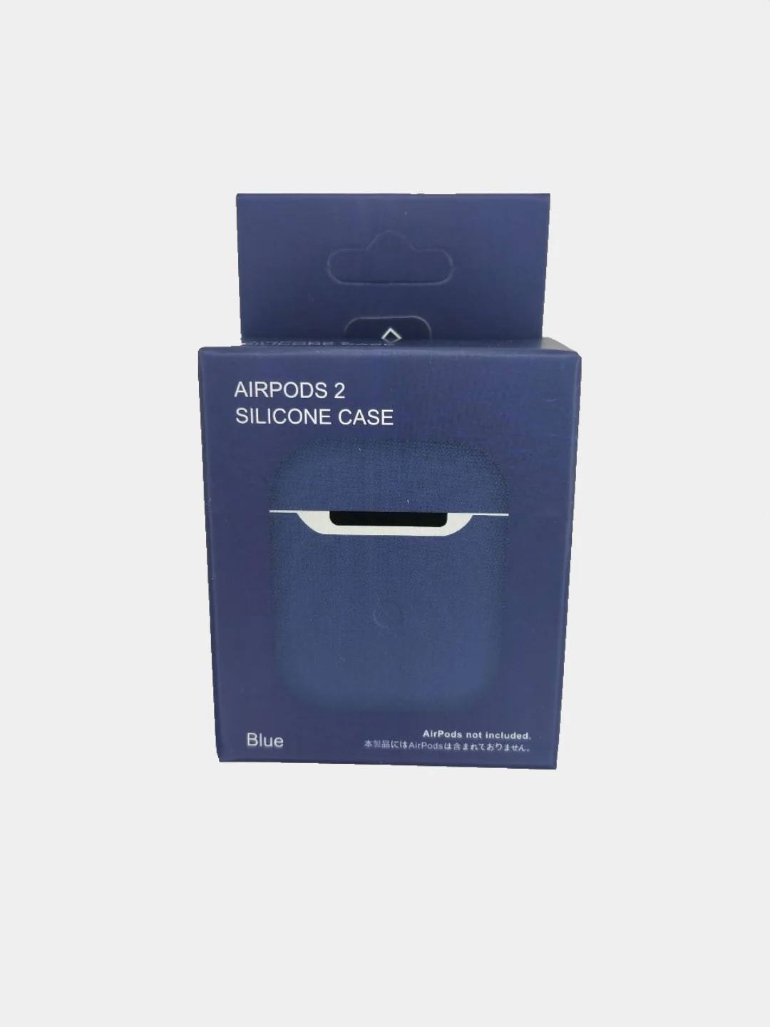 Синий чехол для Apple AirPods 1 / AirPods 2 черный силиконовый