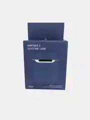 Синий чехол для Apple AirPods 1 / AirPods 2 черный силиконовый
