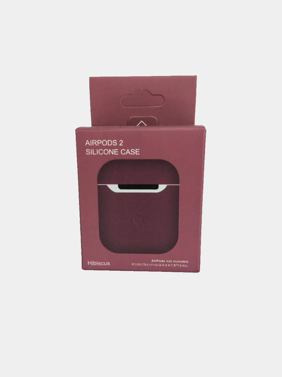 Бордовый чехол для Apple AirPods 1 / AirPods 2 черный силиконовый