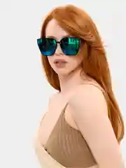 Бирюзовый солнцезащитные очки MIRSEE/Цветные очки/Женские/С большой оправой