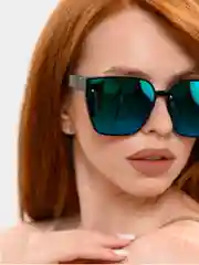 Бирюзовый солнцезащитные очки MIRSEE/Цветные очки/Женские/С большой оправой