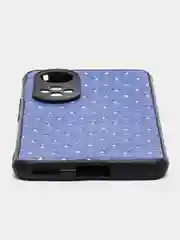 Синий чехол Honor 50, Huawei Nova 9 силиконовый под кожу со стразами с блестками