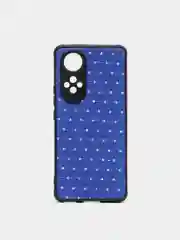 Синий чехол Honor 50, Huawei Nova 9 силиконовый под кожу со стразами с блестками