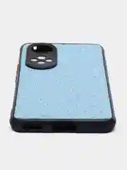 Небесно-голубой чехол Honor 50, Huawei Nova 9 силиконовый под кожу со стразами с блестками