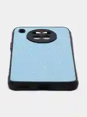 Небесно-голубой чехол силиконовый Honor 50 Lite, Huawei Nova 8i, под кожу, со стразами и блестками