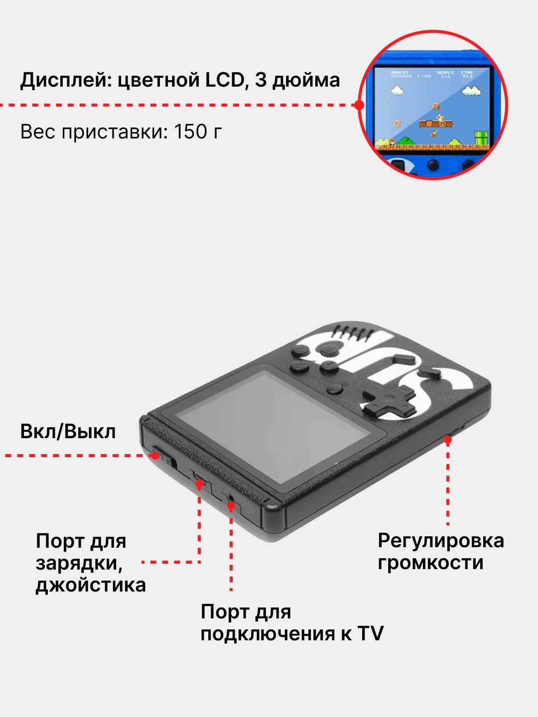 Желтый игровая приставка Sup Game Box 400 в 1 портативная карманная консоль, сега, нинтендо