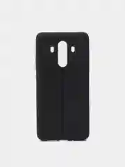 Черный чехол НАКЛАДКА ИЗ ЭКОКОЖИ ДЛЯ HUAWEI MATE 10 PRO