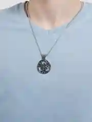 Серебряный цепочка мужская на шею, с подвеской