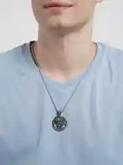 Серебряный цепочка мужская на шею, с подвеской