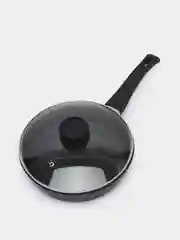 Черный сковорода Гардарика 1222-04-10 Орион с ручкой soft-touch, крышкой 22 см