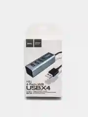 USB HUB на 4 порта  Hoco HB1, серый