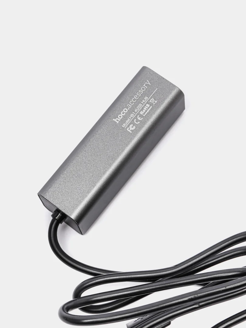 USB HUB на 4 порта  Hoco HB1, серый