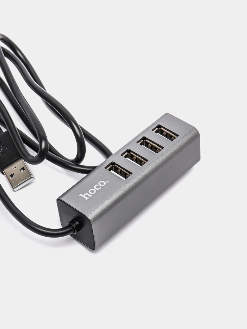 USB HUB на 4 порта  Hoco HB1, серый