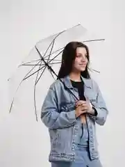 Зонт-трость "Прозрачный", диаметр купола 91 см
