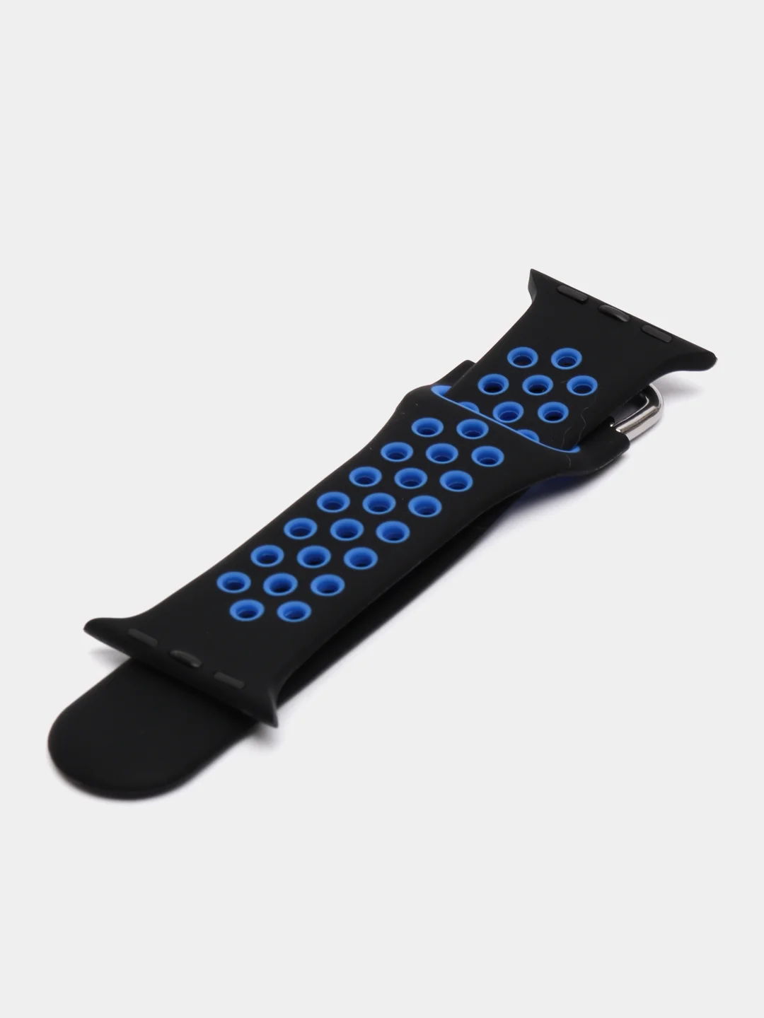 Синий спортивный силиконовый ремешок для Apple Watch SE, 7, 6, 5, 4, 3, 2, 1