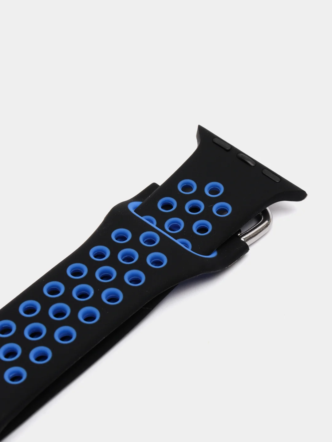 Синий спортивный силиконовый ремешок для Apple Watch SE, 7, 6, 5, 4, 3, 2, 1
