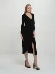 Хром платье женское, с V-образным вырезом
