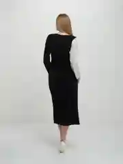 Серебряный платье женское, с V-образным вырезом