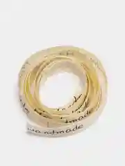 Лента атласная "Hand made", молочная, ширина 9 мм