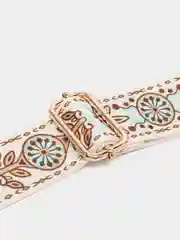 Бежевый меланж ремень для сумки плечевой с рисунком, ручка для сумки, ремешок