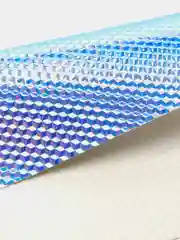 Кожзам "Голография 3D" 30*20 см голубой хамелеон