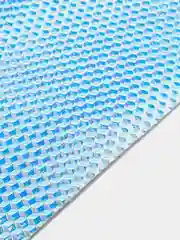 Кожзам "Голография 3D" 30*20 см голубой хамелеон