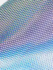 Кожзам "Голография 3D" 30*20 см голубой хамелеон