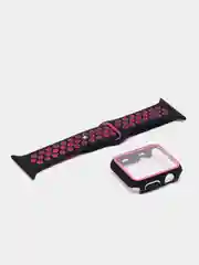 Фуксия ремешок, бампер и стекло Apple Watch Classic 38 40 42 44 mm Series 1, 2, 3, 4, 5, 6, SE