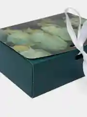 Зеленый коробка подарочная складная для наборов "Present"