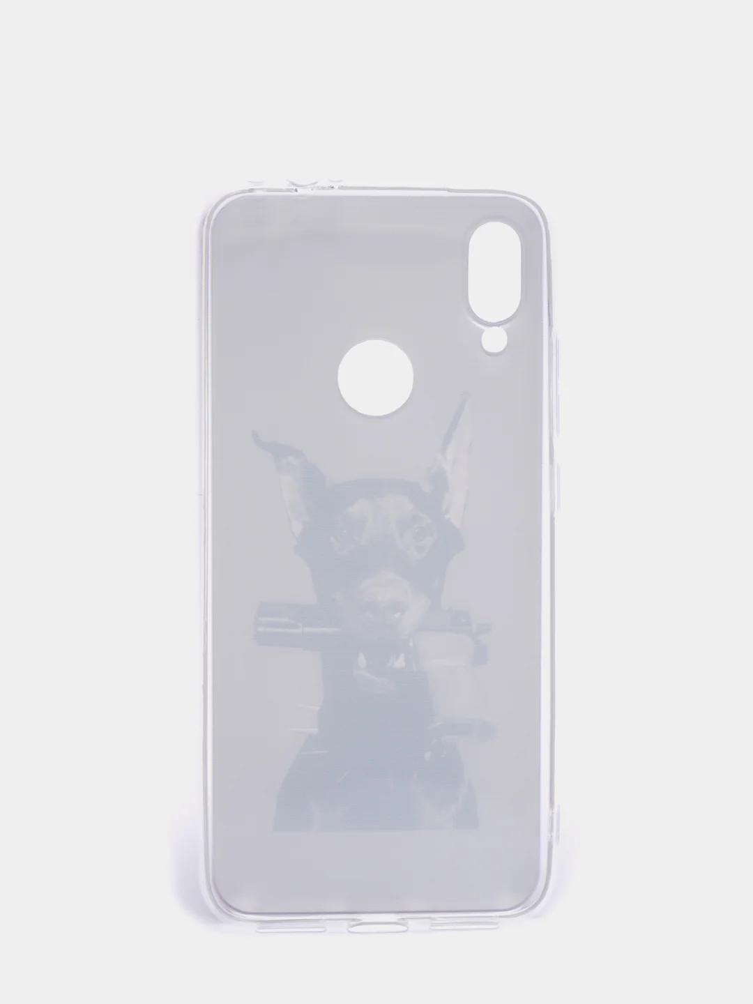 Серый силиконовый чехол на Xiaomi Redmi Note 7 / Сяоми Редми Нот 7 прозрачный, с рисунком