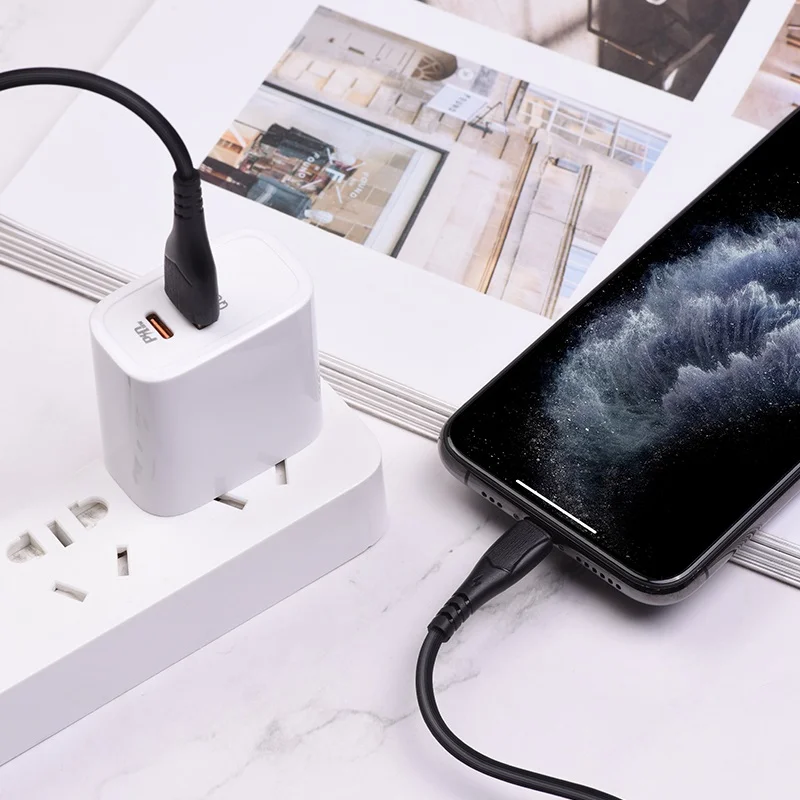 USB-кабель BOROFONE BX37 для зарядки и передачи данных, Lightning/Type-C/Micro, 1 м