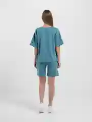 Бирюзовый костюм спортивный женский, оверсайз