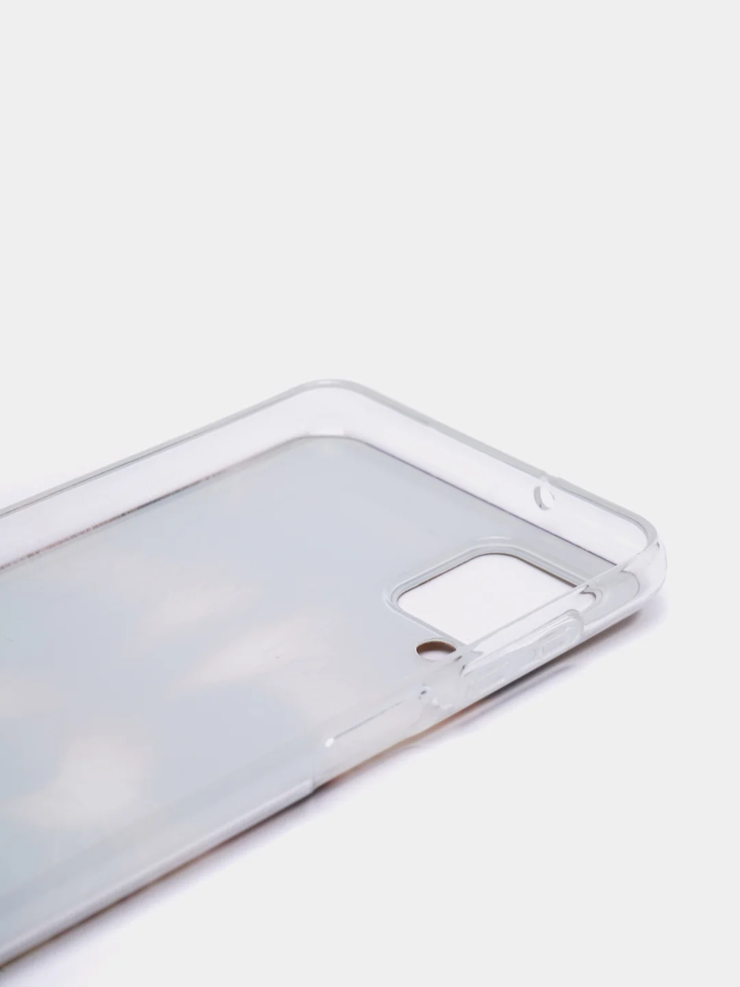 Коричневый чехол на Samsung Galaxy A12/M12 / Самсунг А12/М12 прозрачный, с рисунком, защита камеры