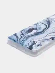 Сиреневый чехол на Samsung Galaxy A12/M12 / Самсунг А12/М12 прозрачный, с рисунком, защита камеры
