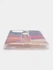 Бирюзовый силиконовый чехол на Oppo Realme C21/Реалми С21 прозрачный, с рисунком, защита камеры