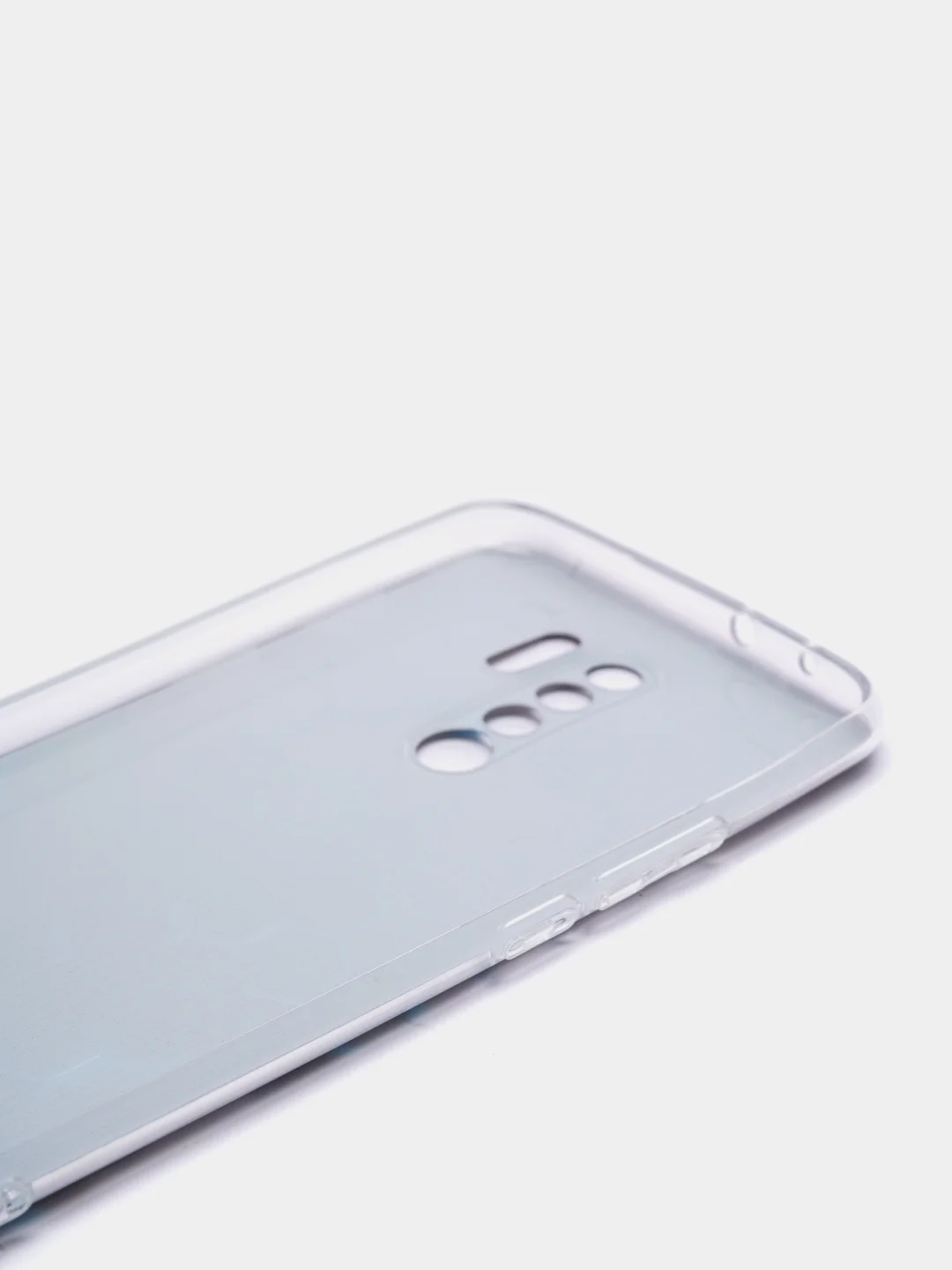Бирюзовый силиконовый чехол на Xiaomi Redmi 9 / Сяоми Редми 9 прозрачный, с рисунком, защита камеры