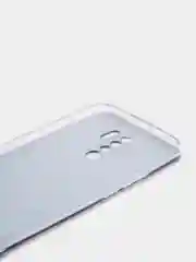 Бирюзовый силиконовый чехол на Xiaomi Redmi 9 / Сяоми Редми 9 прозрачный, с рисунком, защита камеры