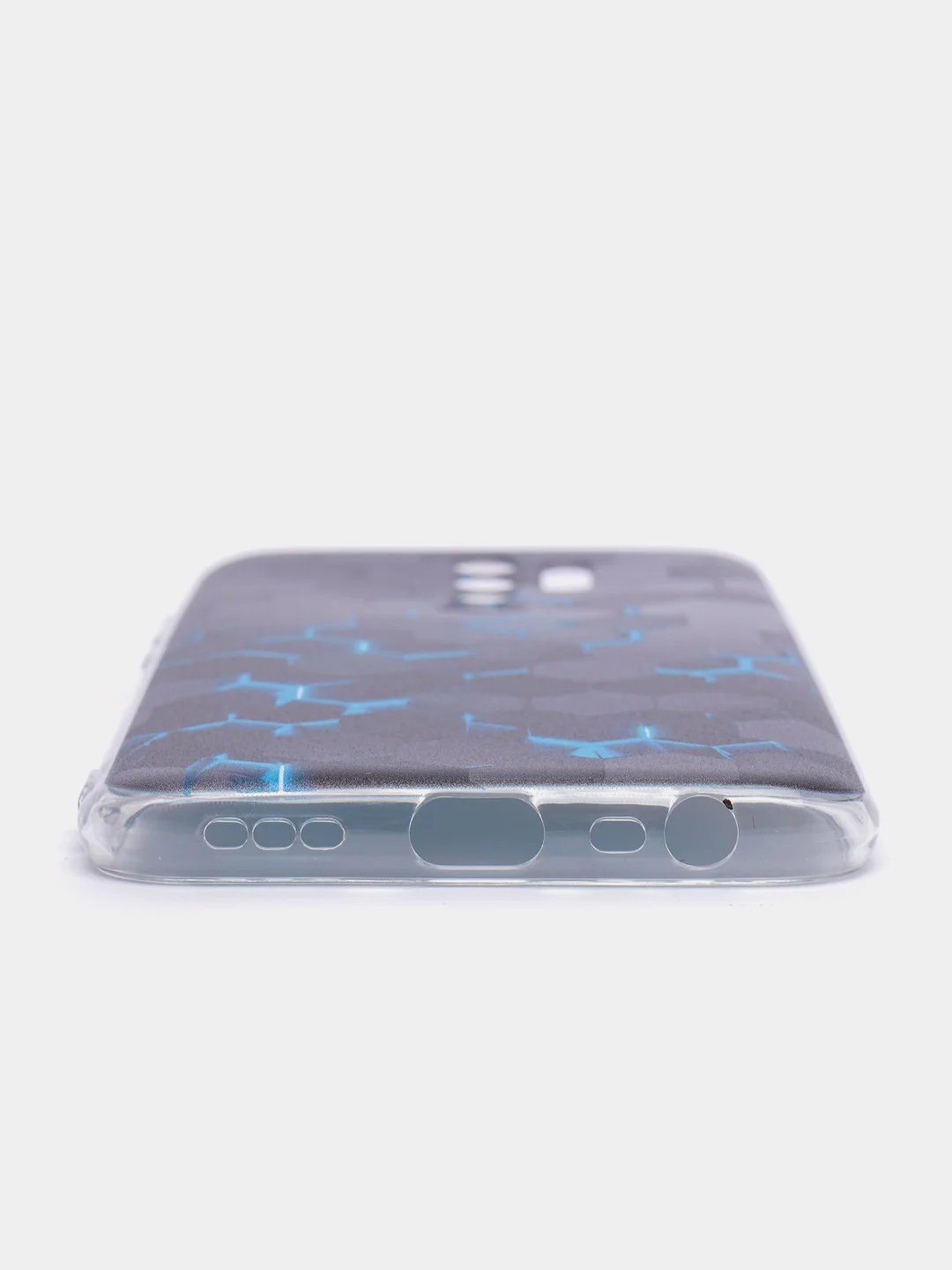 Бирюзовый силиконовый чехол на Xiaomi Redmi 9 / Сяоми Редми 9 прозрачный, с рисунком, защита камеры